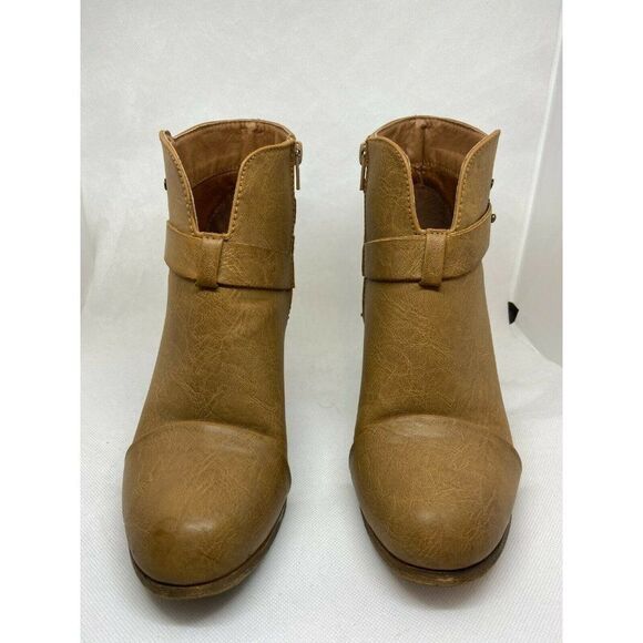 Refresh Women's Camel Leather Booties Size US 10 - Picture 3 of 10